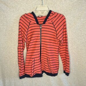 Splendid Stripe Loose Knit Cardigan hoodie.  Size 5/6